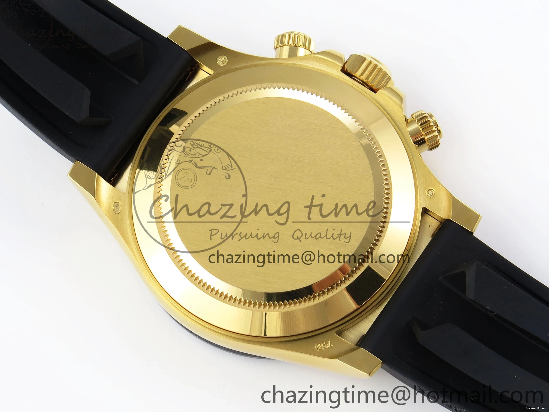 0420 DAYTONA 116518 APSF 1:1 BEST EDITION YG BLACK DIAL ON OYSTERFLEX RUBBER STRAP SH OnTrend 1784